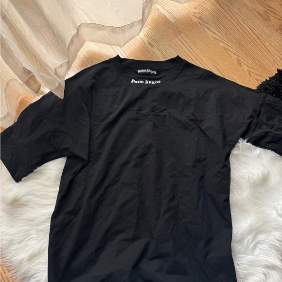 Palm Angels Black Tee with White Logo - Picture 4 of 4